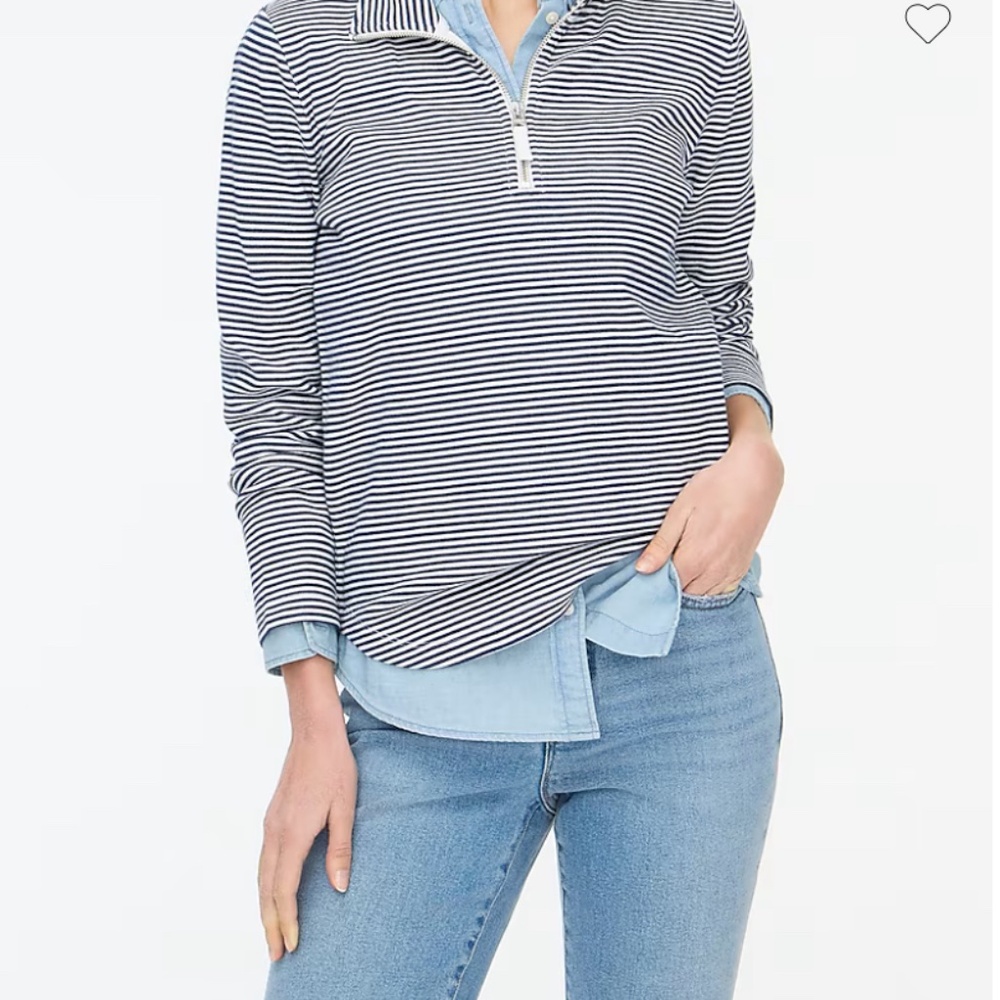 J Crew Terry Quarter zip NWT, Size Medium